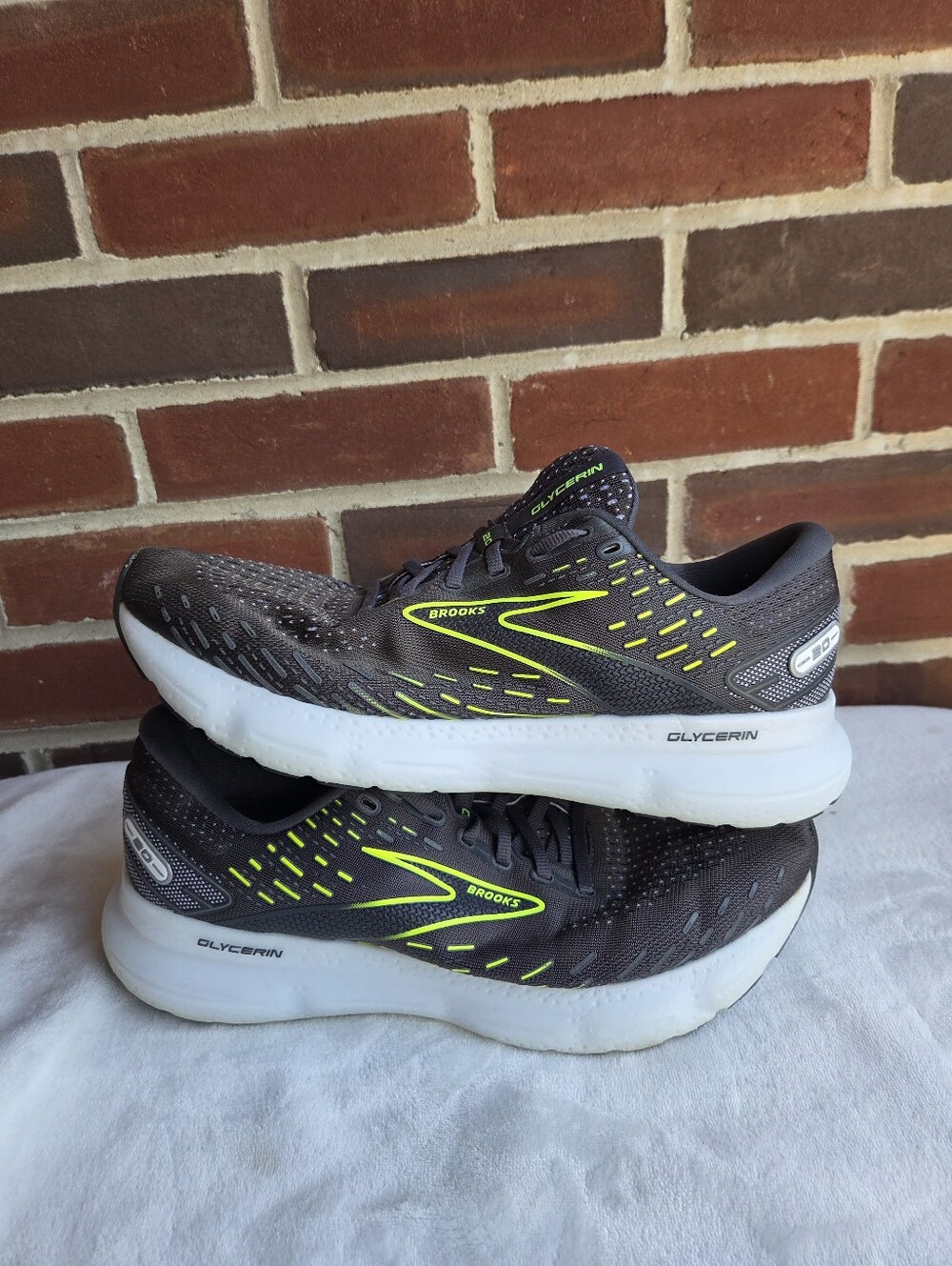 Brooks Glycerin 20 Running‎ Shoes Gray Lime Men’s Size 10.5 D